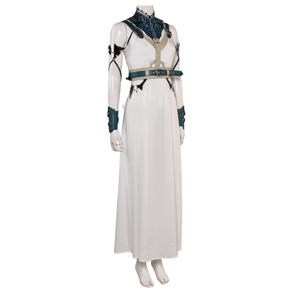Final Fantasy VII Rebirth Aerith Gainsborough Gold Saucer Suit Cosplay Costume Halloween Carnival Outfit