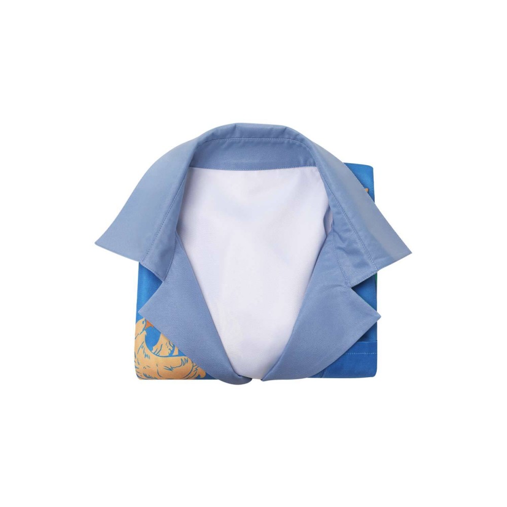 Final Fantasy VII Cloud Strife Cloud Chocobo Printed Blue Beach Shirt Suit Cosplay Costume Halloween Carnival Outfit
