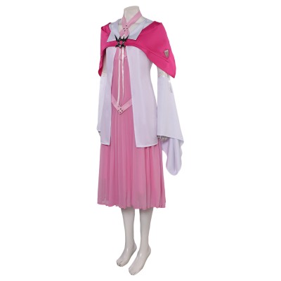 Final Fantasy VII Aerith Gainsborough Pink Dress With Shawl Suit Cosplay Costume Halloween Carnival Outfit