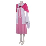 Final Fantasy VII Aerith Gainsborough Pink Dress With Shawl Suit Cosplay Costume Halloween Carnival Outfit