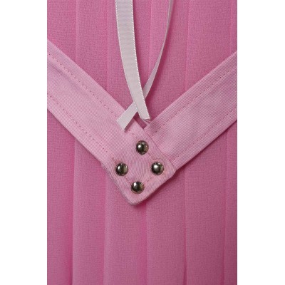 Final Fantasy VII Aerith Gainsborough Pink Dress With Shawl Suit Cosplay Costume Halloween Carnival Outfit