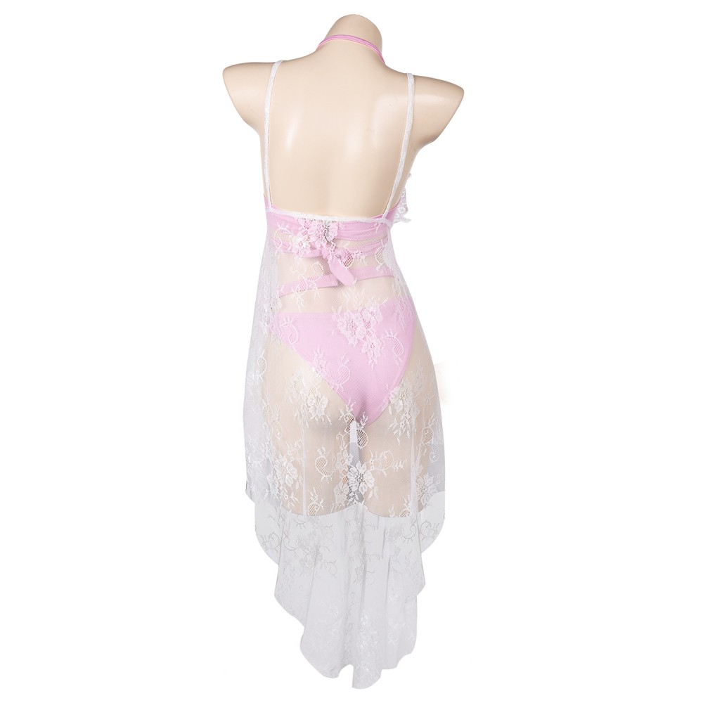 Final Fantasy VII Aerith Gainsborough Pink Bikini Beach Swimsuit Suit Cosplay Costume Halloween Carnival Outfit