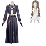 Final Fantasy VII Aerith Seventh High Team Cetra Uniform JK Party Cosplay Costume Halloween Carnival Outfit