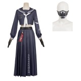 Final Fantasy VII Aerith Seventh High Team Cetra Uniform JK Party Cosplay Costume Halloween Carnival Outfit