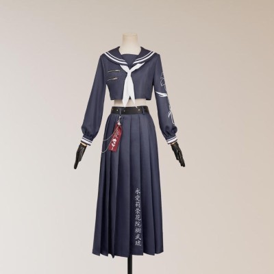 Final Fantasy VII Aerith Seventh High Team Cetra Uniform JK Party Cosplay Costume Halloween Carnival Outfit