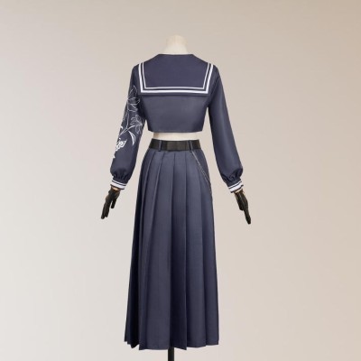 Final Fantasy VII Aerith Seventh High Team Cetra Uniform JK Party Cosplay Costume Halloween Carnival Outfit