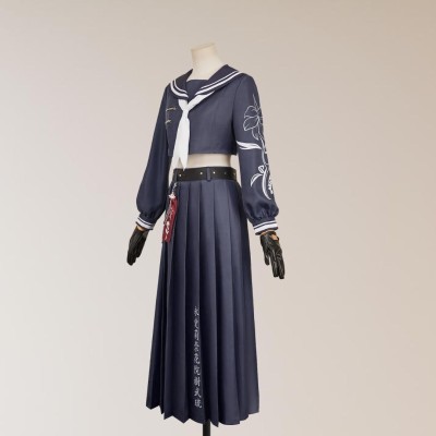 Final Fantasy VII Aerith Seventh High Team Cetra Uniform JK Party Cosplay Costume Halloween Carnival Outfit