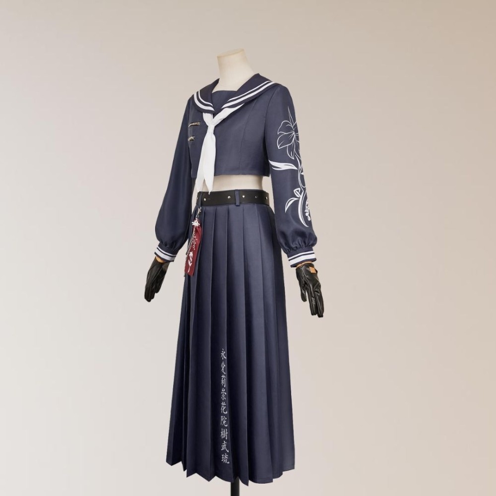 Final Fantasy VII Aerith Seventh High Team Cetra Uniform JK Party Cosplay Costume Halloween Carnival Outfit