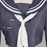 Final Fantasy VII Aerith Seventh High Team Cetra Uniform JK Party Cosplay Costume Halloween Carnival Outfit