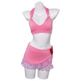 Final Fantasy VII Aerith Gainsborough 2 Pics Set Swimsuit Suit Cosplay Costume Halloween Carnival Outfit