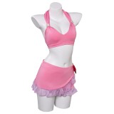 Final Fantasy VII Aerith Gainsborough 2 Pics Set Swimsuit Suit Cosplay Costume Halloween Carnival Outfit
