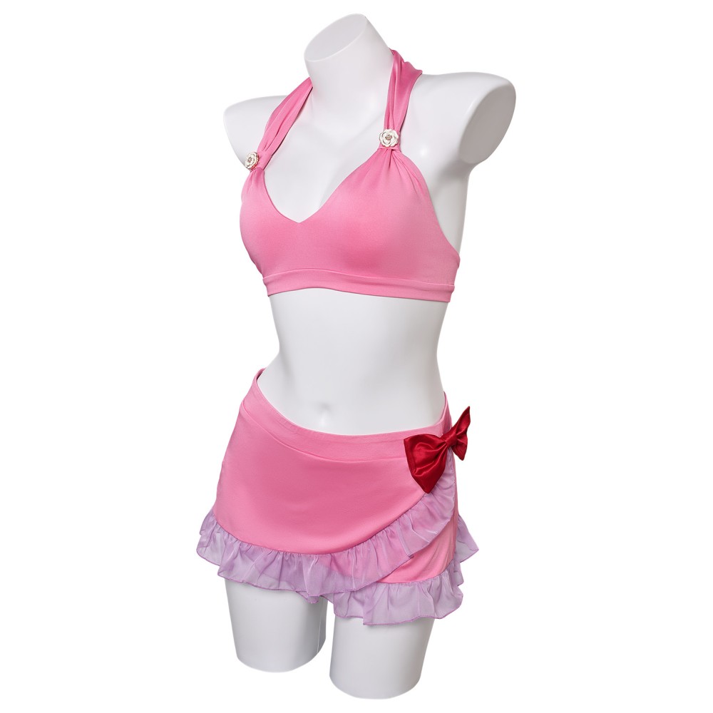 Final Fantasy VII Aerith Gainsborough 2 Pics Set Swimsuit Suit Cosplay Costume Halloween Carnival Outfit