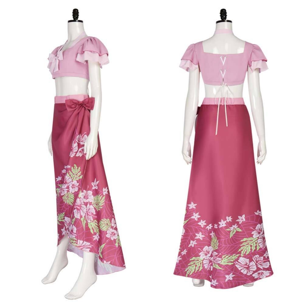 Final Fantasy VII: Rebirth Aerith Gainsborough Pink Cosplay Costume Halloween Carnival Outfit