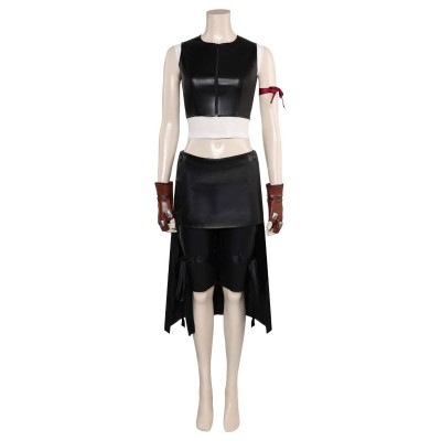 Final Fantasy VII: Advent Children Tifa Lockhart Black Suit Cosplay Costume Halloween Carnival Outfit