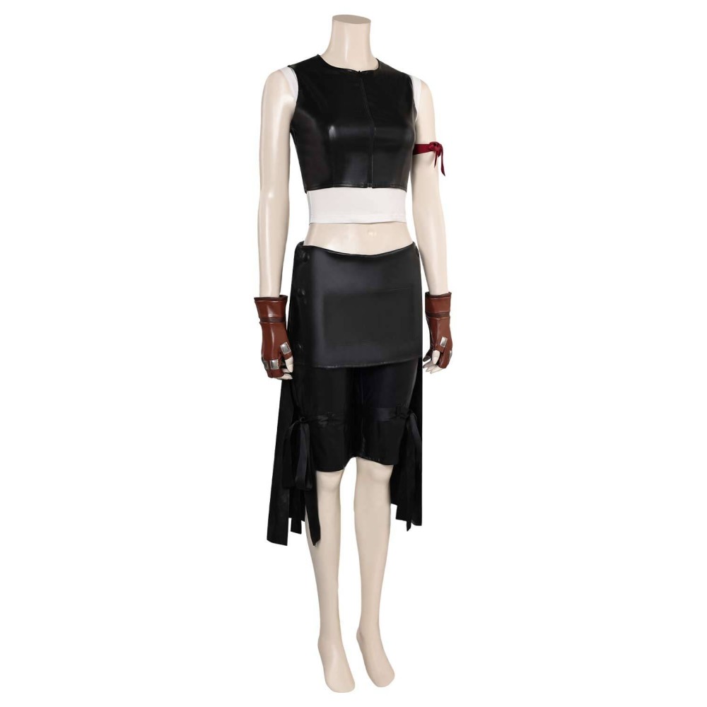 Final Fantasy VII: Advent Children Tifa Lockhart Black Suit Cosplay Costume Halloween Carnival Outfit