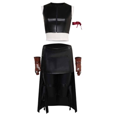 Final Fantasy VII: Advent Children Tifa Lockhart Black Suit Cosplay Costume Halloween Carnival Outfit