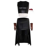 Final Fantasy VII: Advent Children Tifa Lockhart Black Suit Cosplay Costume Halloween Carnival Outfit