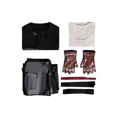 Final Fantasy VII: Advent Children Tifa Lockhart Black Suit Cosplay Costume Halloween Carnival Outfit