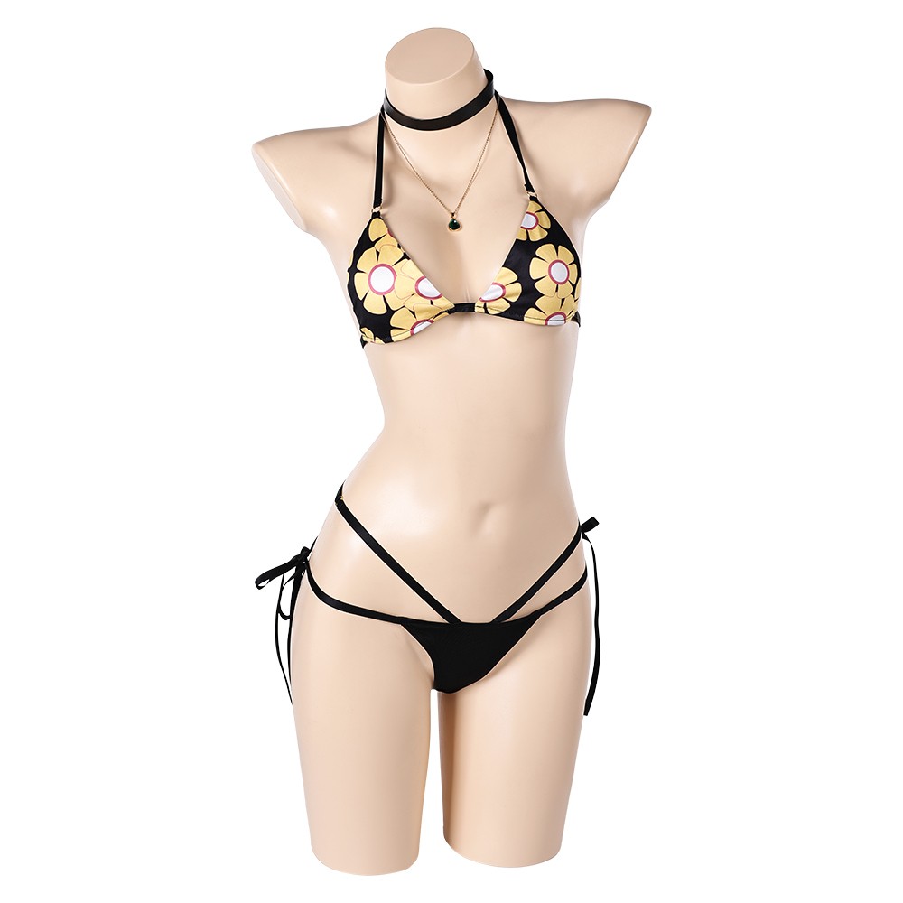 Final Fantasy Tifa Women Bikini Swimsuit Cosplay Costume Halloween Carnival Outfit