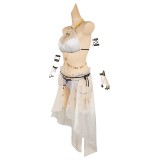 Final Fantasy Tifa Lockhart White Mesh Cover Ups Swimsuit Set Suit Cosplay Costume Halloween Carnival Outfit