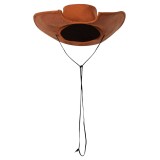 Final Fantasy Tifa Lockhart Western Cowboy Brown Hat Accessories Props Cosplay Costume Halloween Carnival