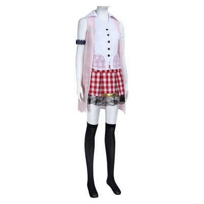 Final Fantasy Lightning Éclair Farron Pink Uniform Cosplay Costume Halloween Carnival Outfit