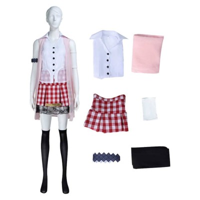 Final Fantasy Lightning Éclair Farron Pink Uniform Cosplay Costume Halloween Carnival Outfit