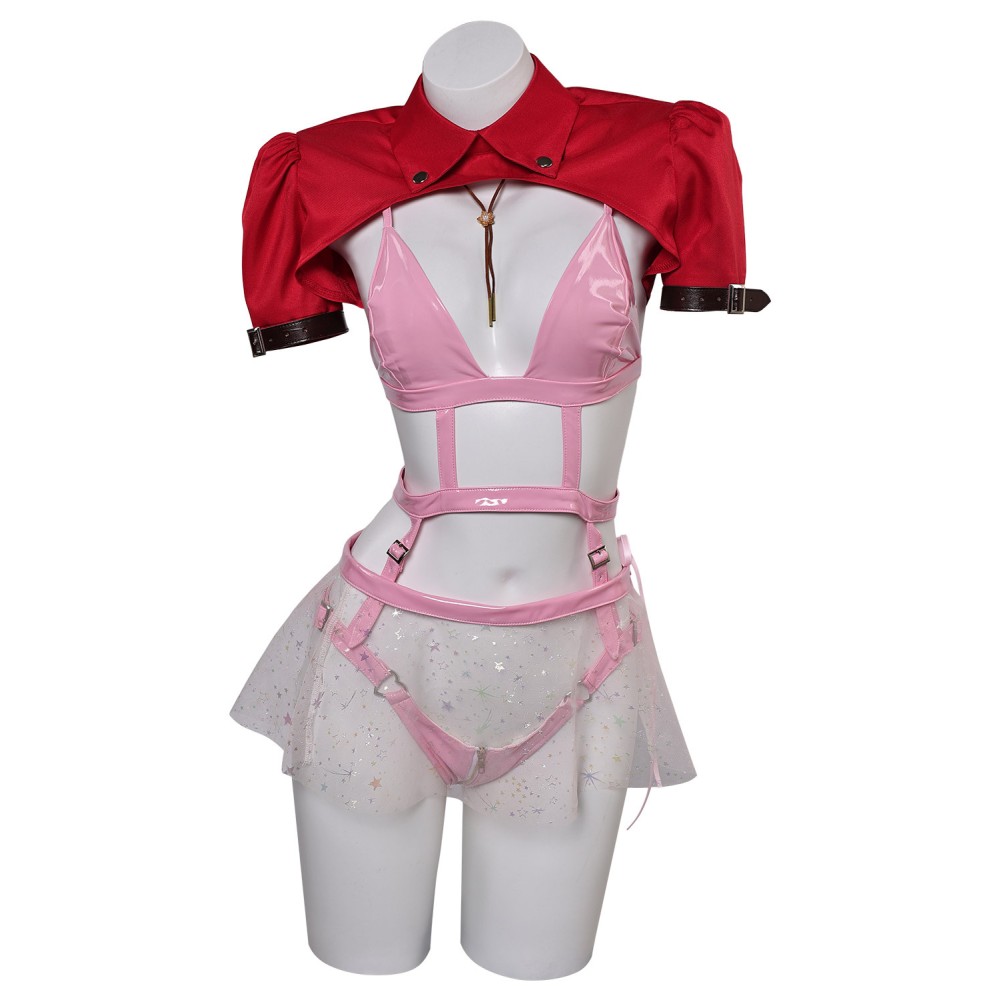 Final Fantasy Aerith Gainsborough Women Sexy Lingerie Suit Cosplay Costume Halloween Carnival Outfit