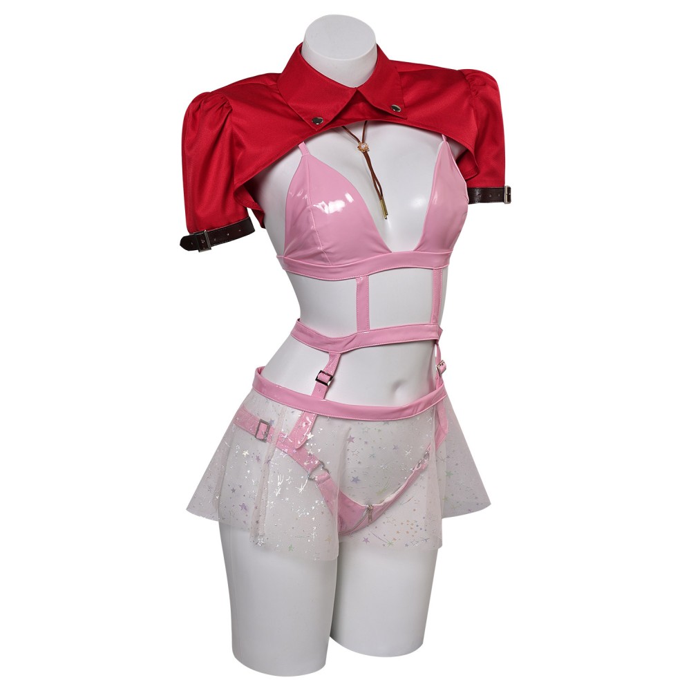 Final Fantasy Aerith Gainsborough Women Sexy Lingerie Suit Cosplay Costume Halloween Carnival Outfit