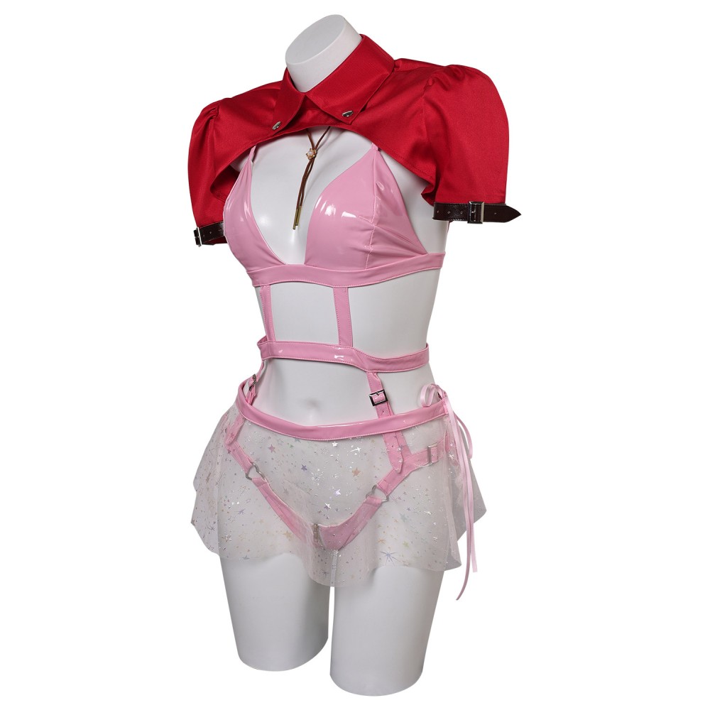 Final Fantasy Aerith Gainsborough Women Sexy Lingerie Suit Cosplay Costume Halloween Carnival Outfit