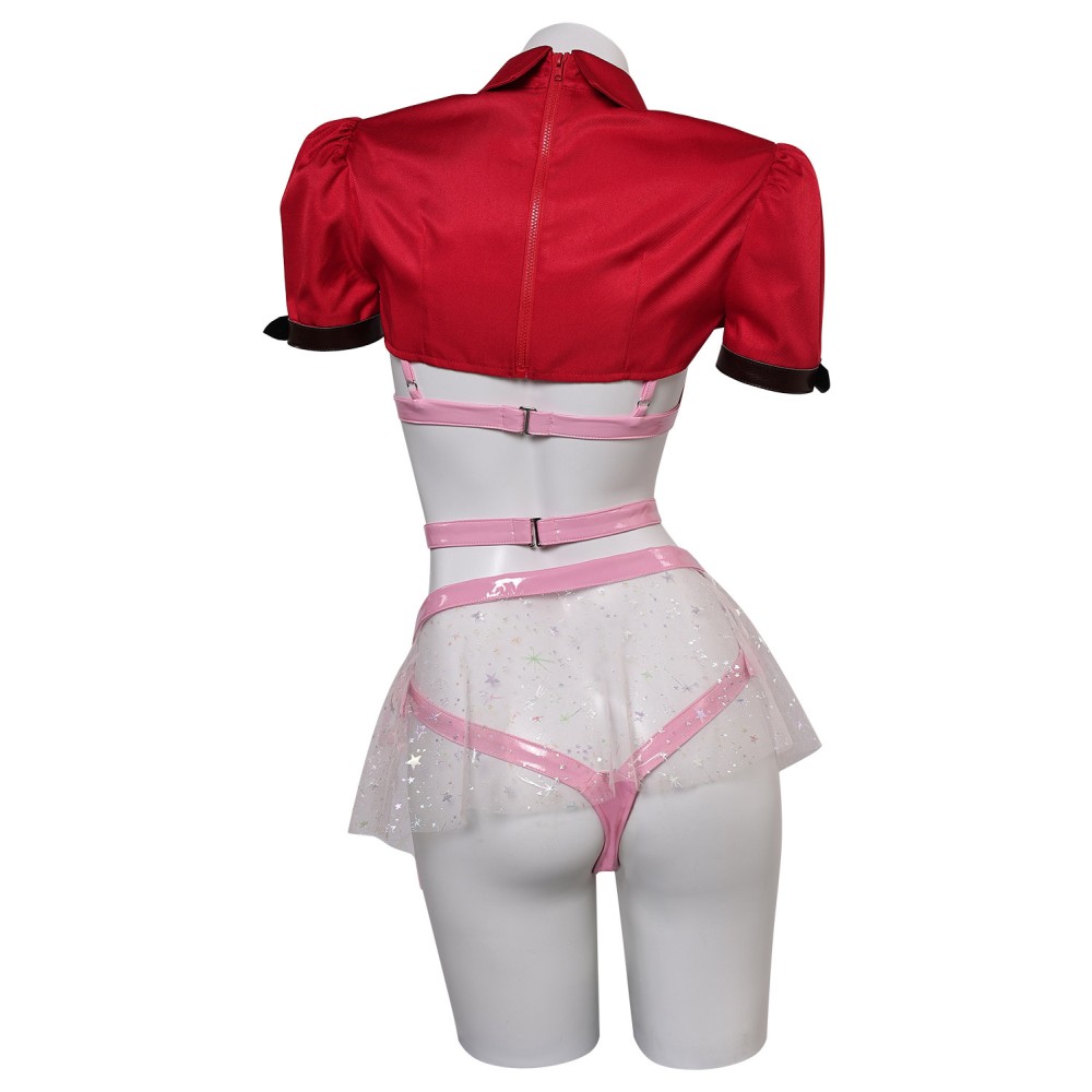 Final Fantasy Aerith Gainsborough Women Sexy Lingerie Suit Cosplay Costume Halloween Carnival Outfit