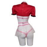 Final Fantasy Aerith Gainsborough Women Sexy Lingerie Suit Cosplay Costume Halloween Carnival Outfit