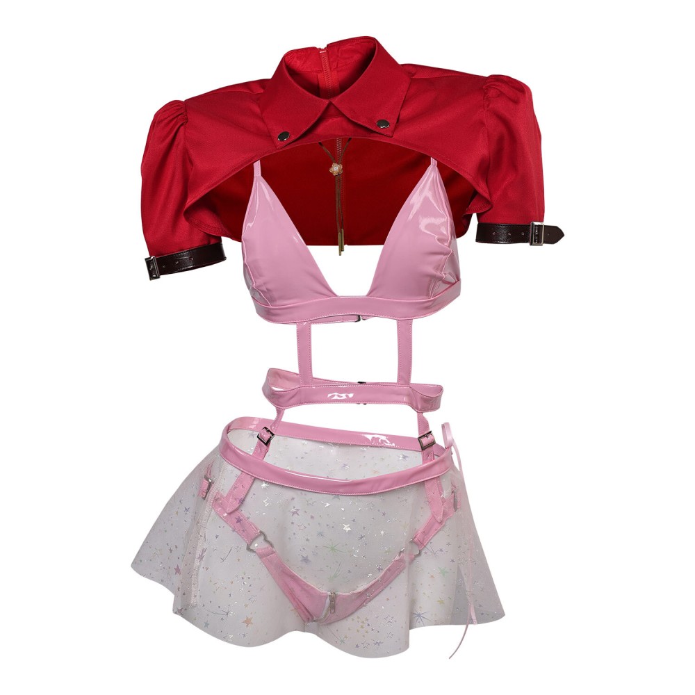 Final Fantasy Aerith Gainsborough Women Sexy Lingerie Suit Cosplay Costume Halloween Carnival Outfit