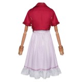 Final Fantasy Aerith Gainsborough Classic Red Coat Set Cosplay Costume Halloween Carnival