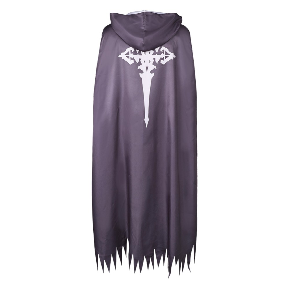 Final Fantasy 16 Clive Rosfield Grey Printed Cloak Cosplay Costume Halloween Carnival Outfit