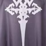 Final Fantasy 16 Clive Rosfield Grey Printed Cloak Cosplay Costume Halloween Carnival Outfit