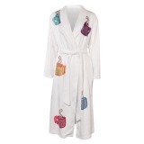 Fight Club The Narrator White Bathrobe Cosplay Costume Halloween Carnival Outfit
