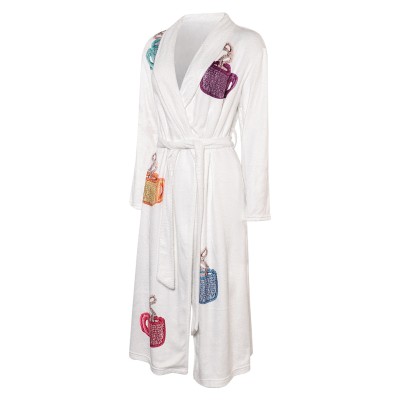 Fight Club The Narrator White Bathrobe Cosplay Costume Halloween Carnival Outfit