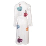 Fight Club The Narrator White Bathrobe Cosplay Costume Halloween Carnival Outfit