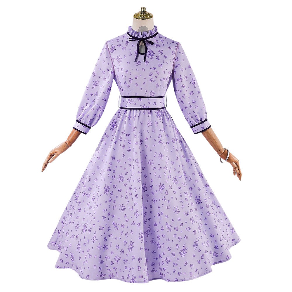 Fern Date Women Purple Dress Cosplay Costume Halloween Carnival Outfit
