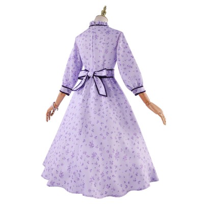 Fern Date Women Purple Dress Cosplay Costume Halloween Carnival Outfit