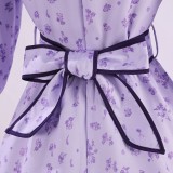 Fern Date Women Purple Dress Cosplay Costume Halloween Carnival Outfit