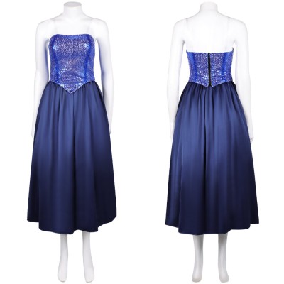Fear Street Melissa Mckendrick Women Blue Gown Party Cosplay Costume Halloween Carnival