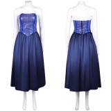 Fear Street Melissa Mckendrick Women Blue Gown Party Cosplay Costume Halloween Carnival