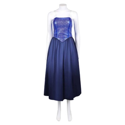 Fear Street Melissa Mckendrick Women Blue Gown Party Cosplay Costume Halloween Carnival