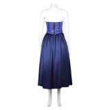 Fear Street Melissa Mckendrick Women Blue Gown Party Cosplay Costume Halloween Carnival