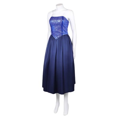 Fear Street Melissa Mckendrick Women Blue Gown Party Cosplay Costume Halloween Carnival