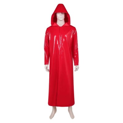Fear Street: The Prom Queen Simone Perry Red Latex Coat Cosplay Costume Halloween Carnival
