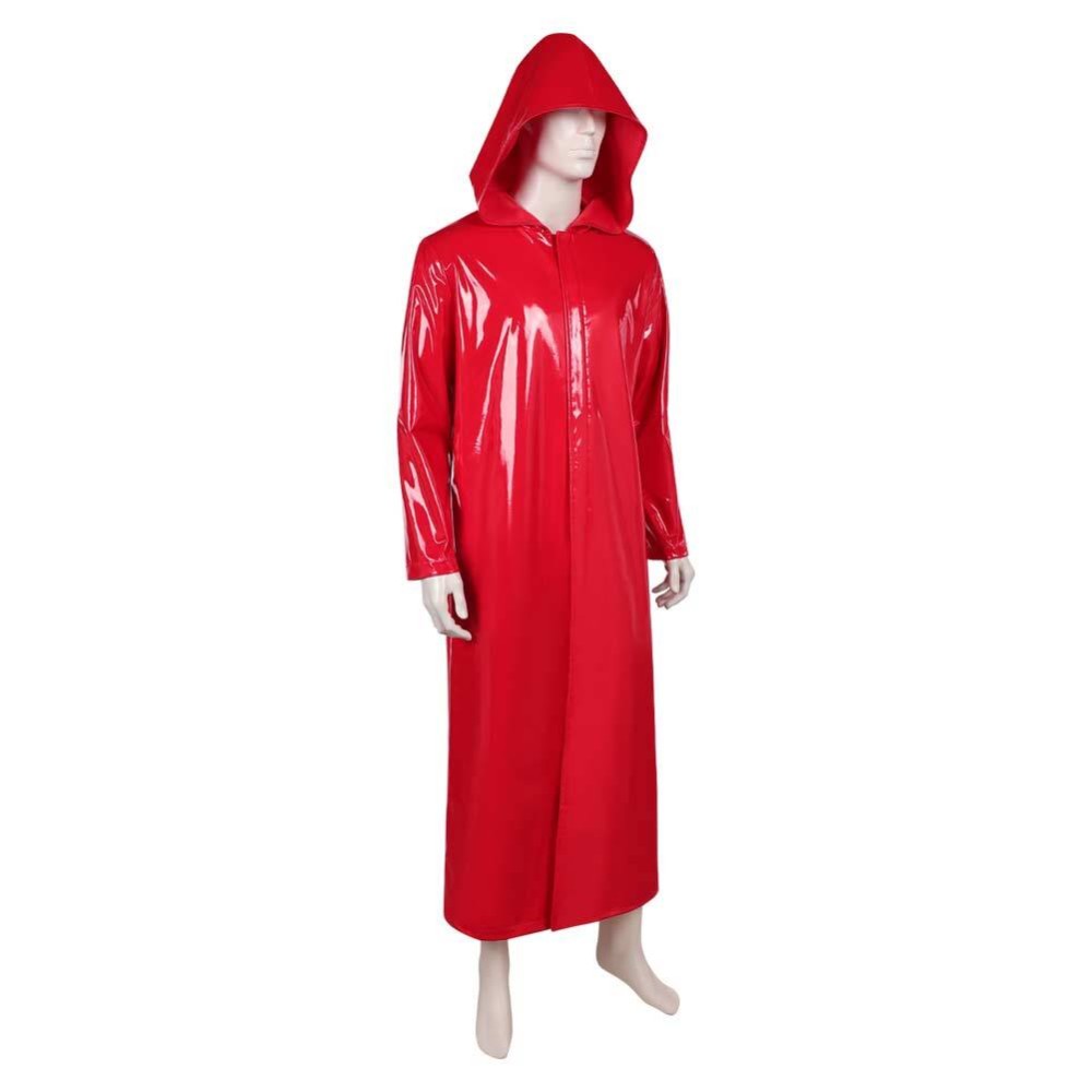 Fear Street: The Prom Queen Simone Perry Red Latex Coat Cosplay Costume Halloween Carnival