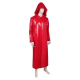 Fear Street: The Prom Queen Simone Perry Red Latex Coat Cosplay Costume Halloween Carnival